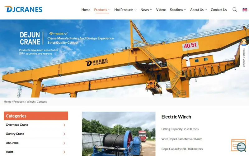 Screenshot of Electric Winch