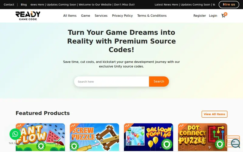 Screenshot of Ready Game Code
