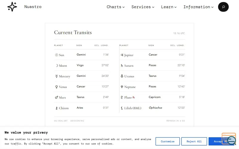 Screenshot of Nuastro