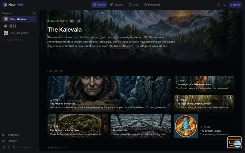 Screenshot of Neur