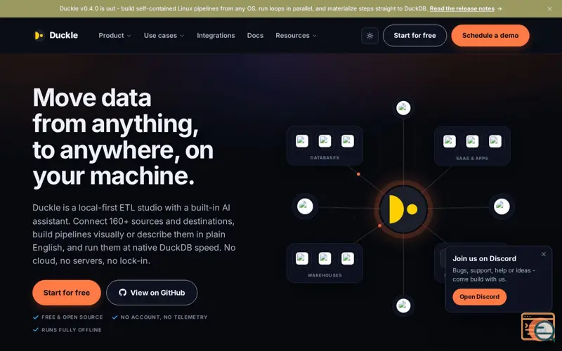 Screenshot of Duckle