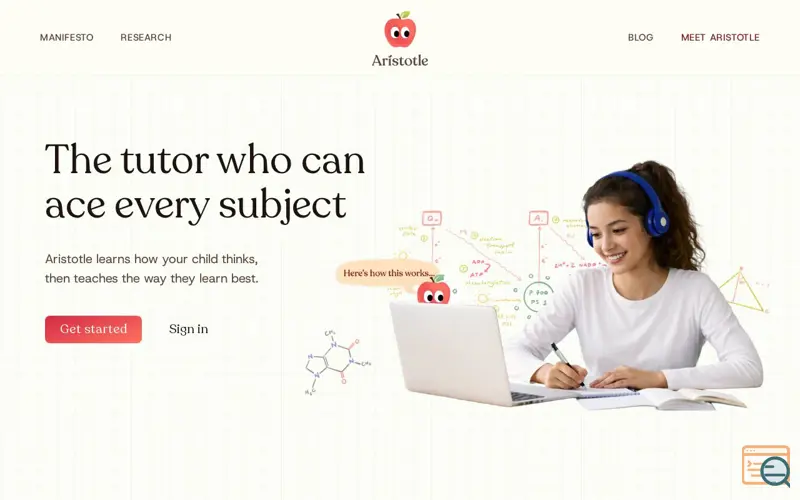 Screenshot of Aristotle