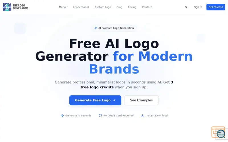 Screenshot of The Logo Generator