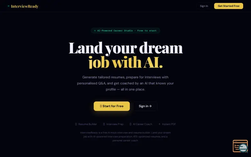 Screenshot of InterviewReady