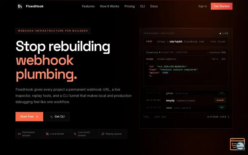 Screenshot of FixedHook