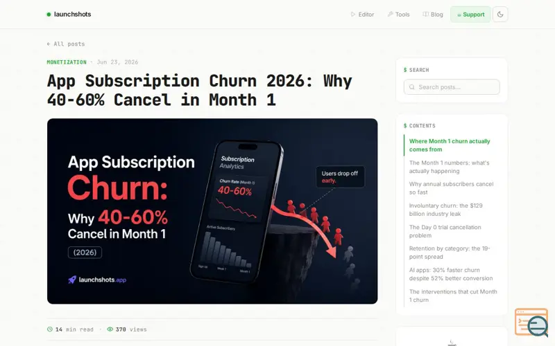 Screenshot of Launchshots