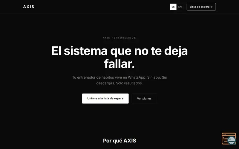Screenshot of AXIS Performance