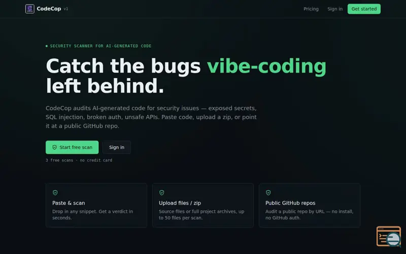 Screenshot of Codecop