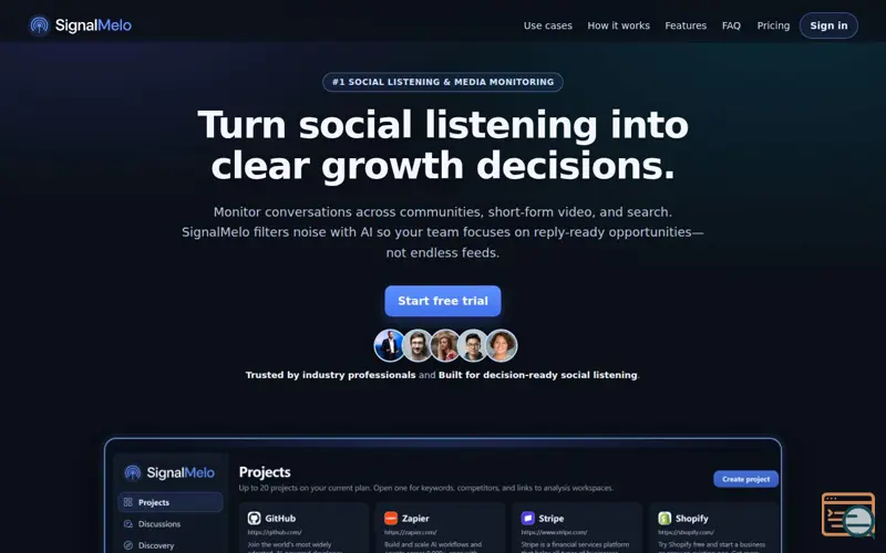 Screenshot of SignalMelo