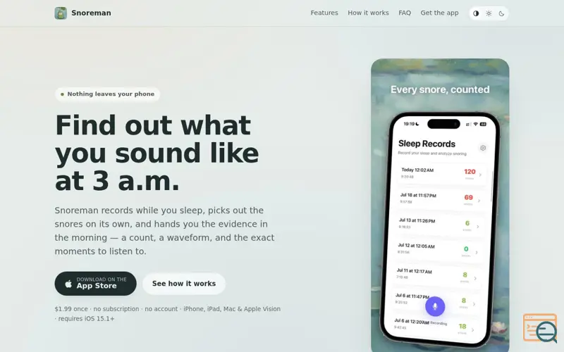 Screenshot of Snoreman
