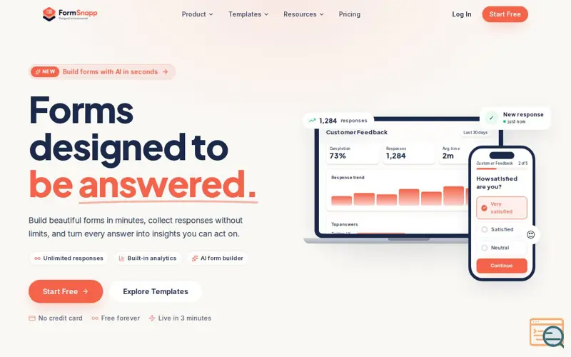 Screenshot of FormSnapp