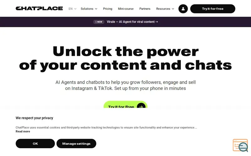 Screenshot of ChatPlace