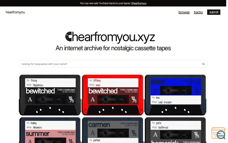 Screenshot of hearfromyou - browse