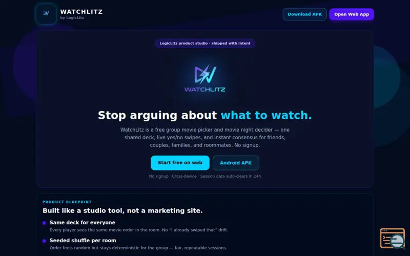 Screenshot of WatchLitz