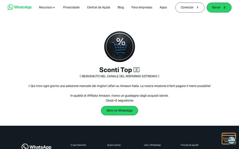 Screenshot of WhatsApp.com, a launch using Dropbox