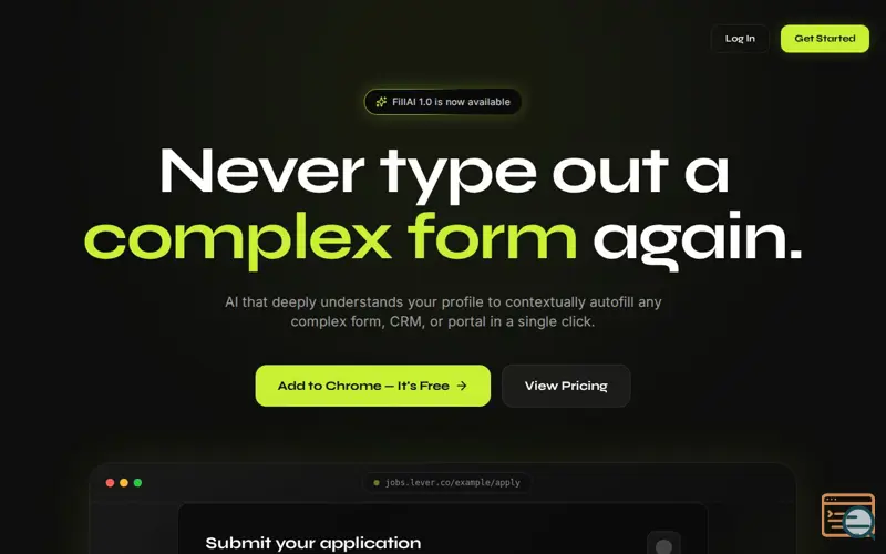 Screenshot of Fill AI 