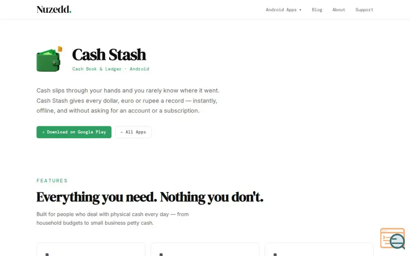 Screenshot of Cash Stash - Private & Offline Cash Book