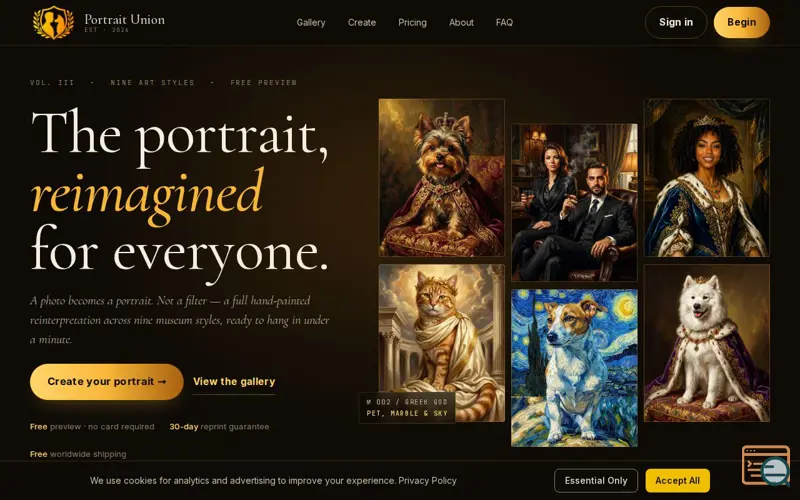 Screenshot of Portrait Union