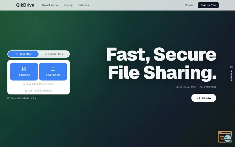 Screenshot of QikDrive -  Free Large File Transfer