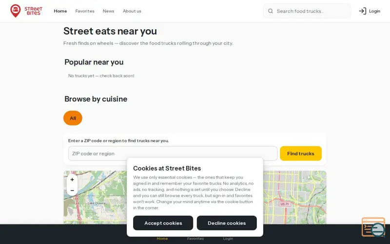 Screenshot of Street Bites