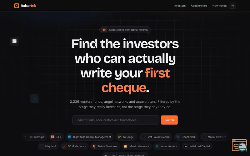 Screenshot of RaiseHub