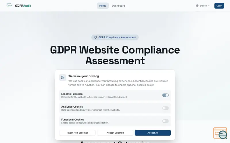 Screenshot of GDPRAudit