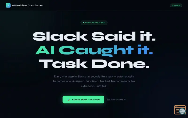 Screenshot of AI Workflow Coordinator