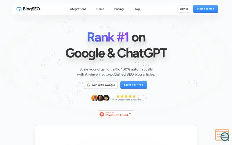 Screenshot of BlogSEO