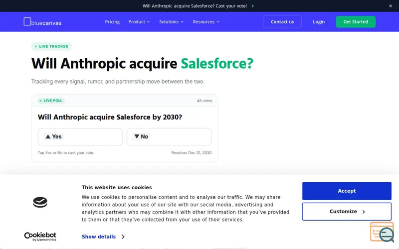 Screenshot of Anthropic × Salesforce Live Tracker