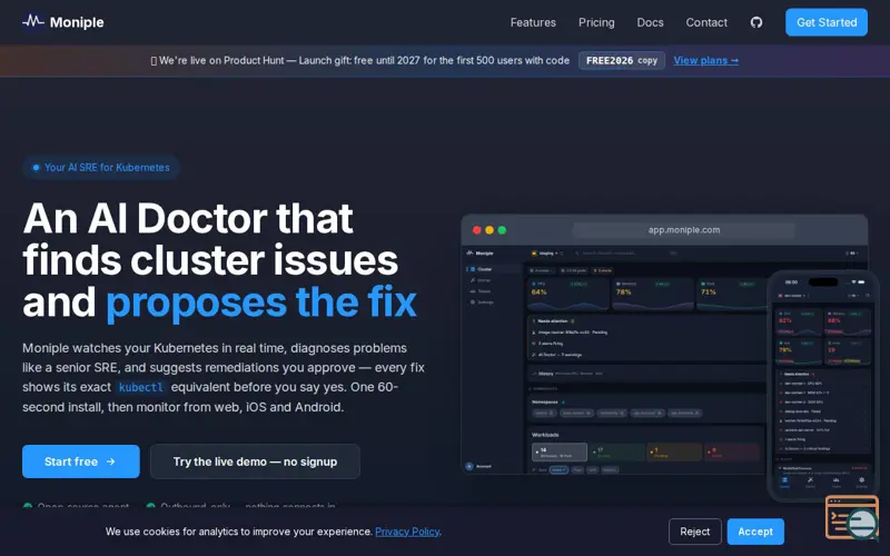 Screenshot of Moniple