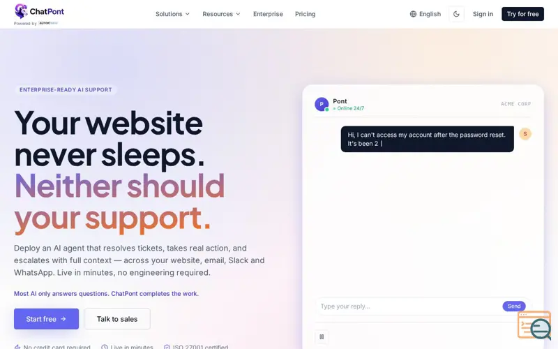 Screenshot of Chatpont
