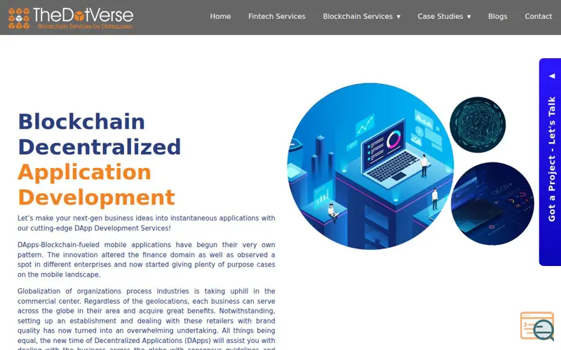 Screenshot of DApps Development Solutions