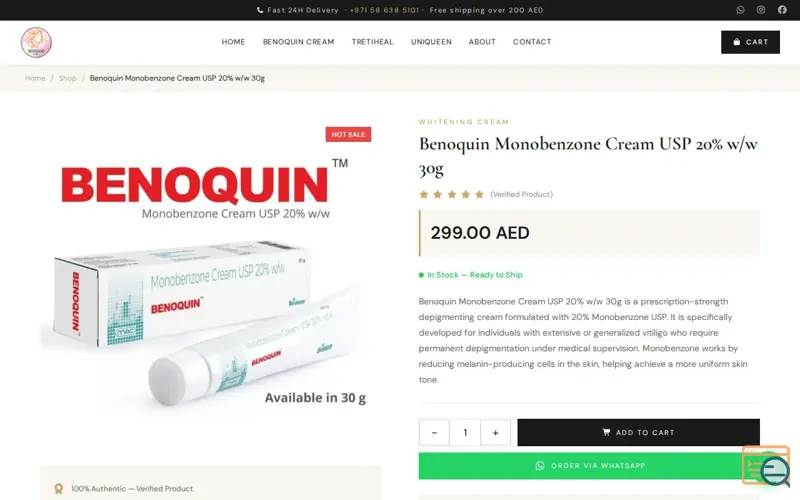 Screenshot of Benoquin UAE