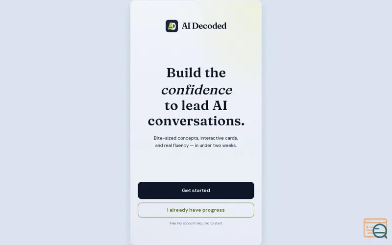 Screenshot of AI Decoded