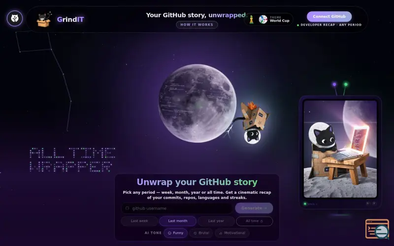Screenshot of GrindIT