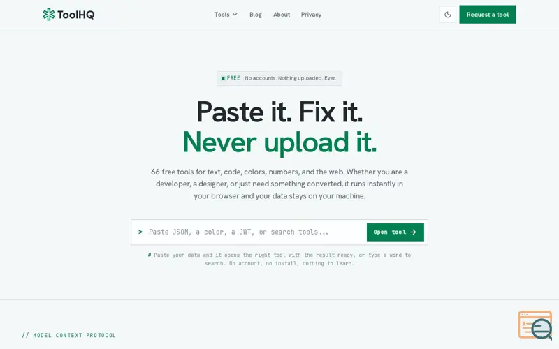 Screenshot of toolhq
