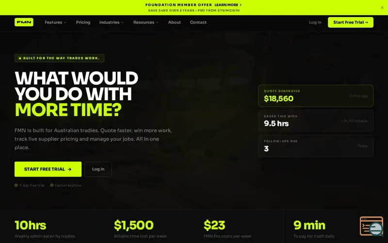 Screenshot of FMN