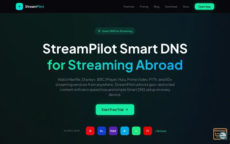 Screenshot of StreamPilot Smart DNS