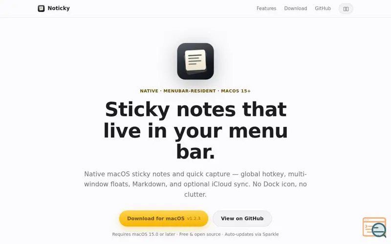 Screenshot of Noticky