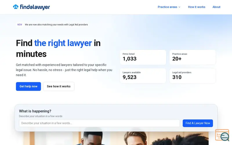 Screenshot of Find A Lawyer