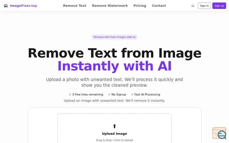 Screenshot of ImageFixer