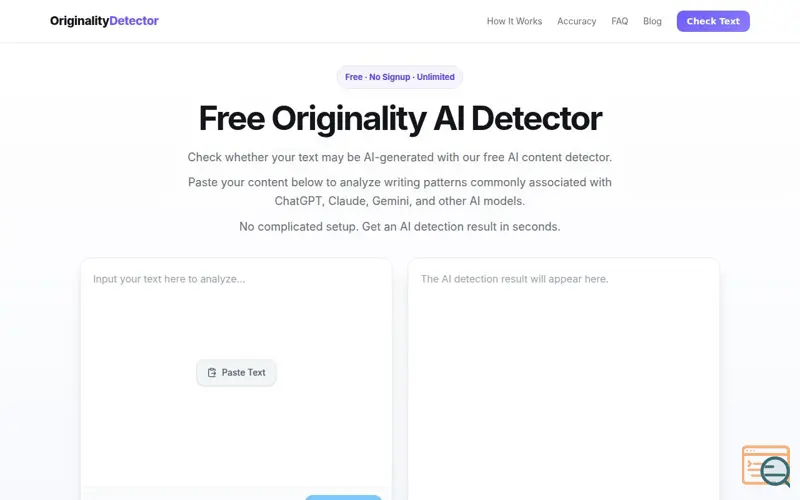 Screenshot of No Signup & Unlimited
