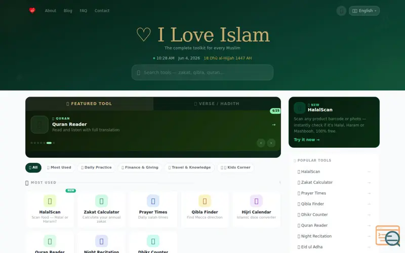 Screenshot of I Love Islam