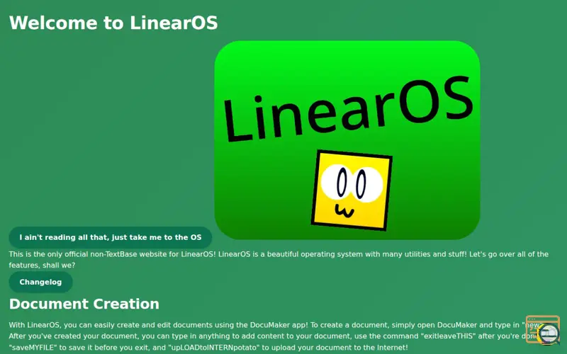 Screenshot of LinearOS — The Browser Operating System