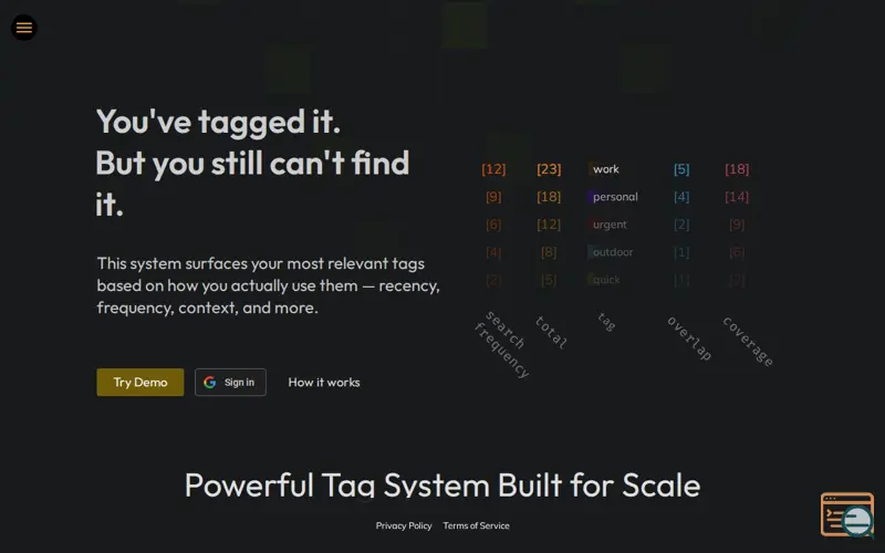 Screenshot of Supertags