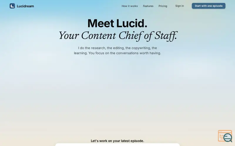 Screenshot of Lucidream