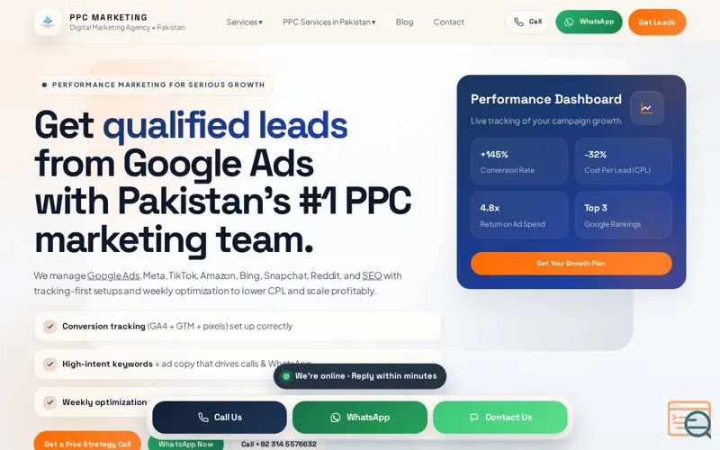 Screenshot of PPC Marketing