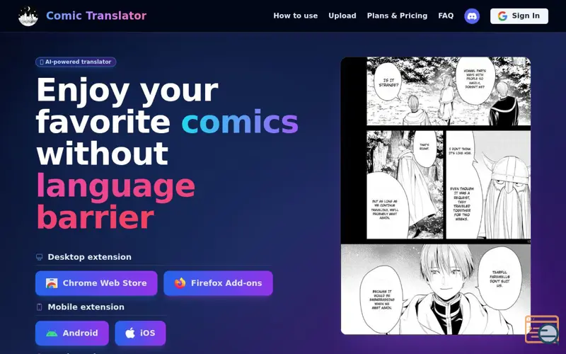 Screenshot of Comic Translator