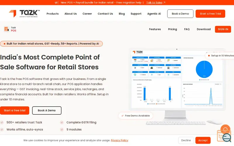Screenshot of Tazk POS