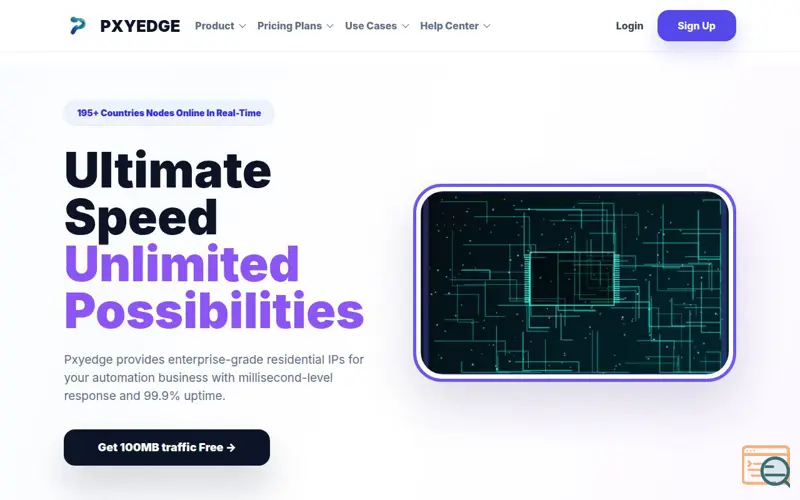 Screenshot of Pxyedge: Rotating Residential Proxies